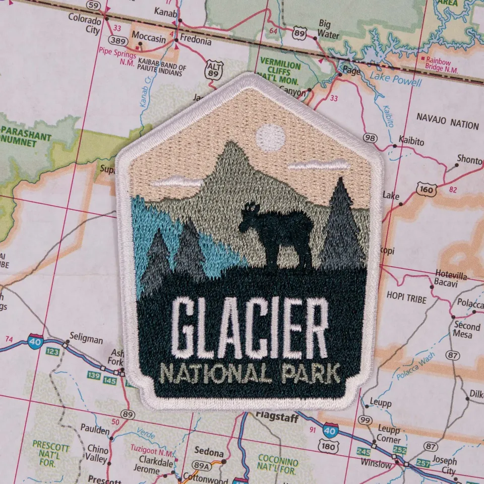 Vagabond Heart Glacier National Park strygemærke broderet