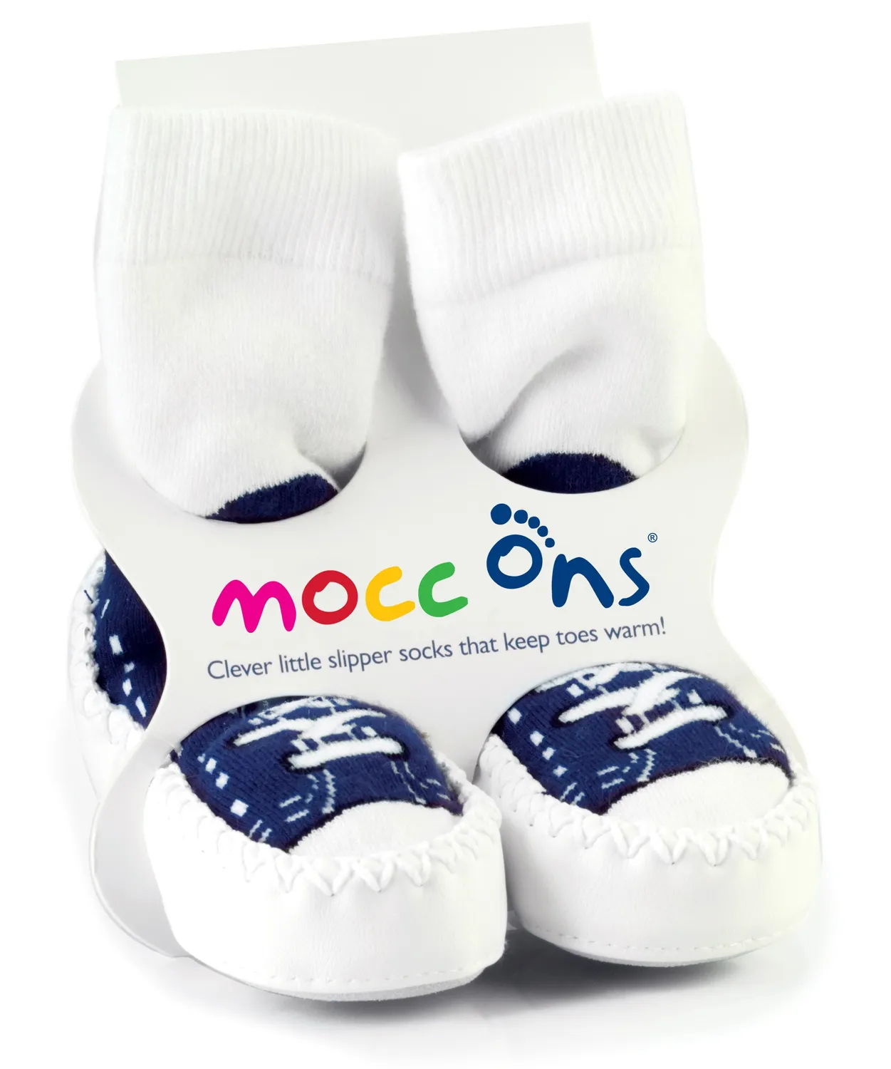 Sock Ons Mocc Ons sutsko drenge navy sneaker 12-18