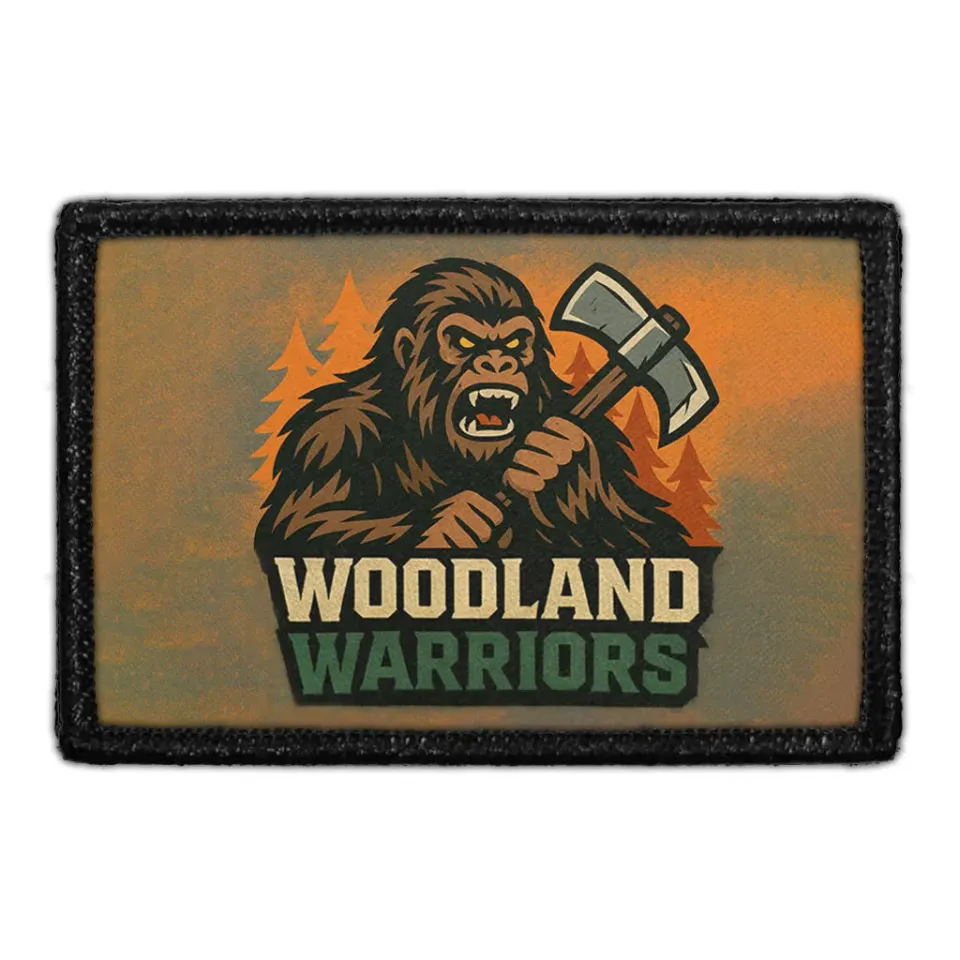 Pull Patch Woodland Warriors patch bigfoot