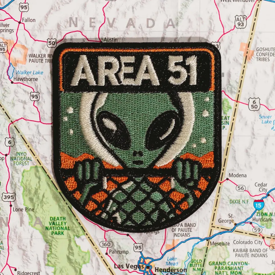 Vagabond Heart Area 51 broderet patch UFO-motiv