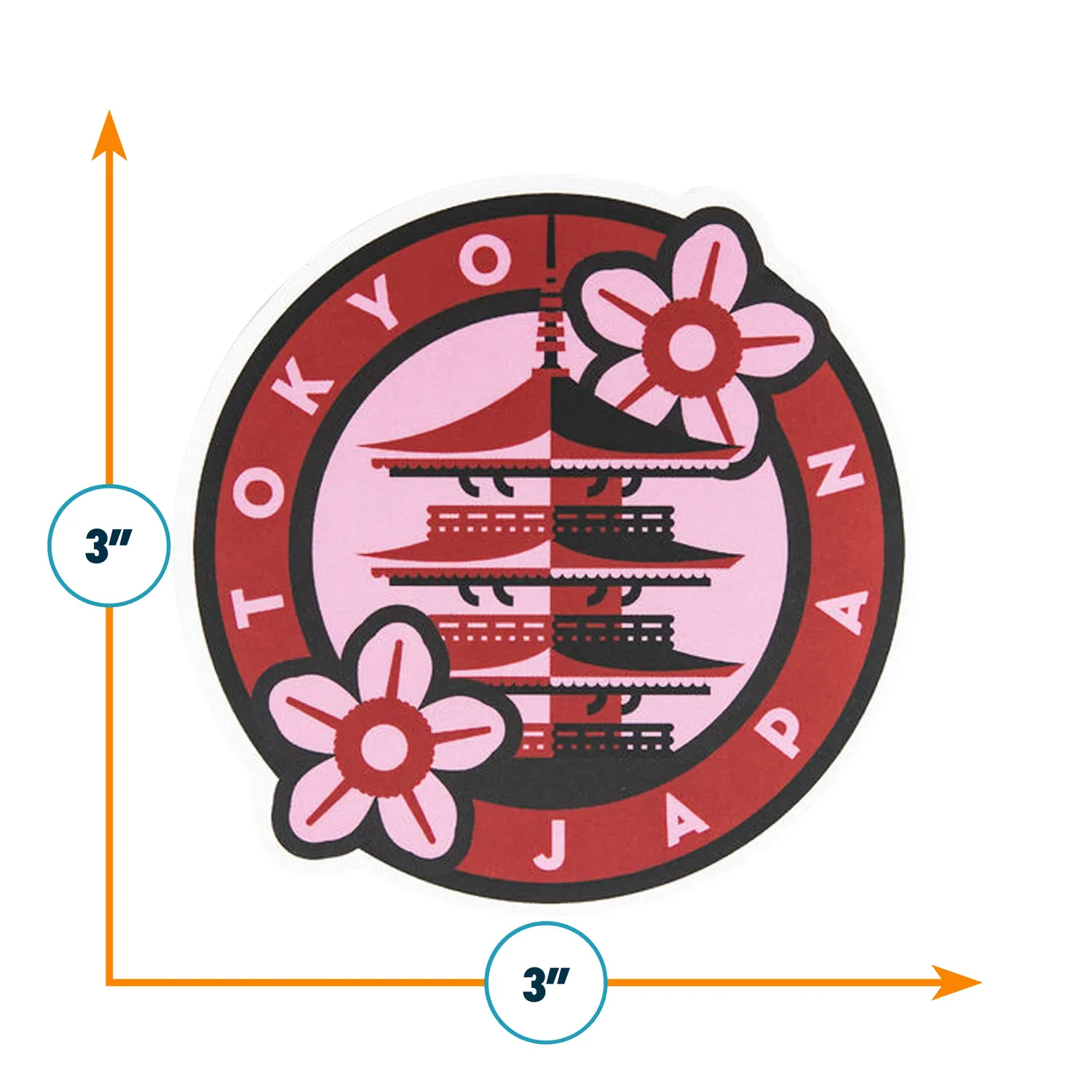 Vagabond Heart Tokyo Japan klistermærke 76 mm mat