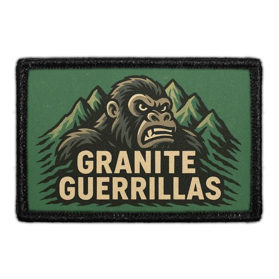 Pull Patch Granite Guerrillas patch med velcro 76x51 mm