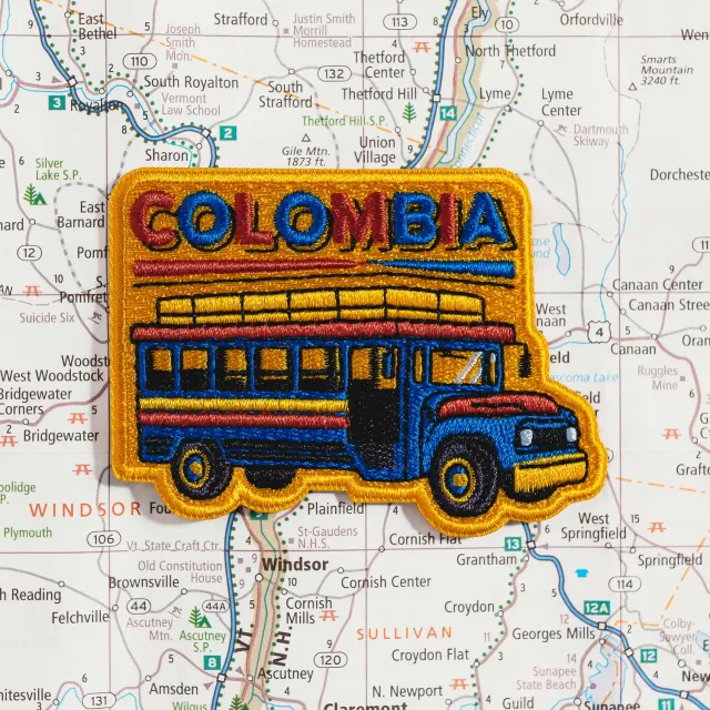 Vagabond Heart Colombia strygemærke 57x76 mm broderet