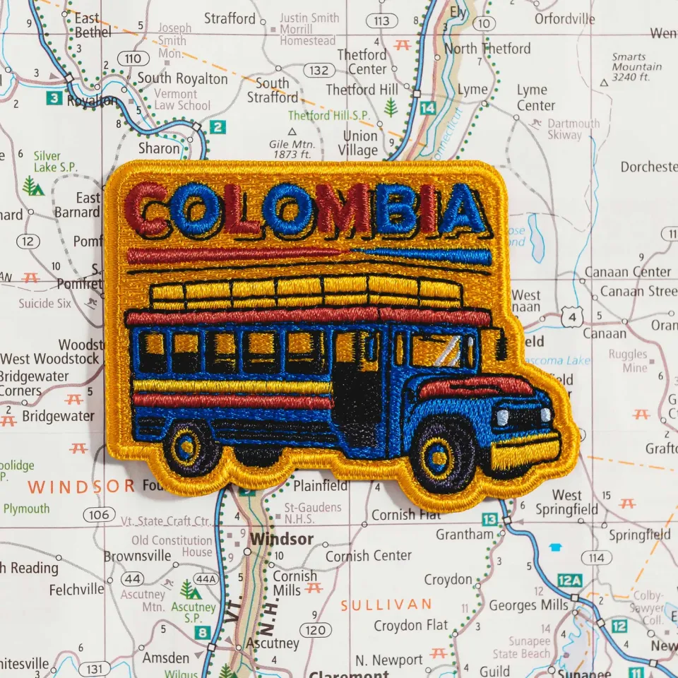 Vagabond Heart Colombia strygemærke 57x76 mm broderet