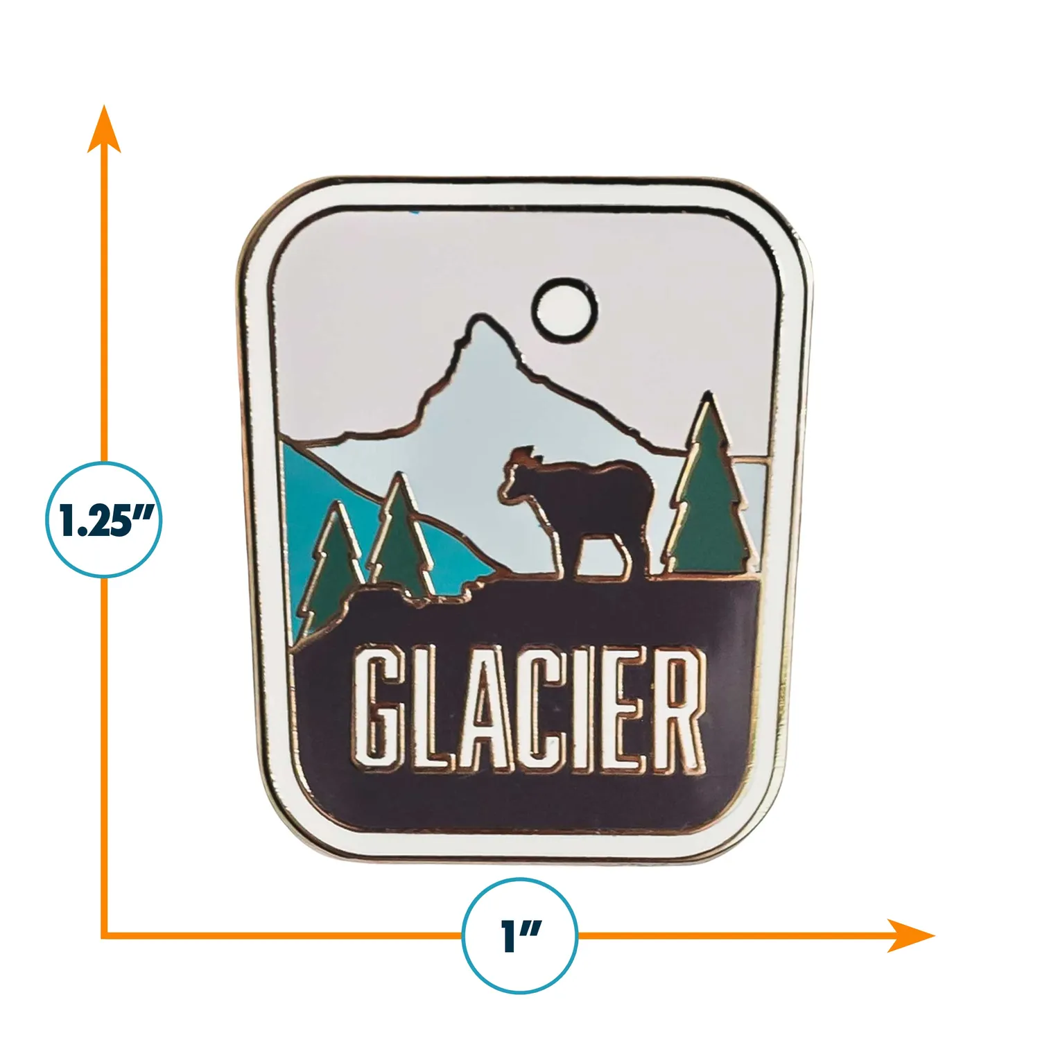 Vagabond Heart Glacier emaljepin 32x25 mm