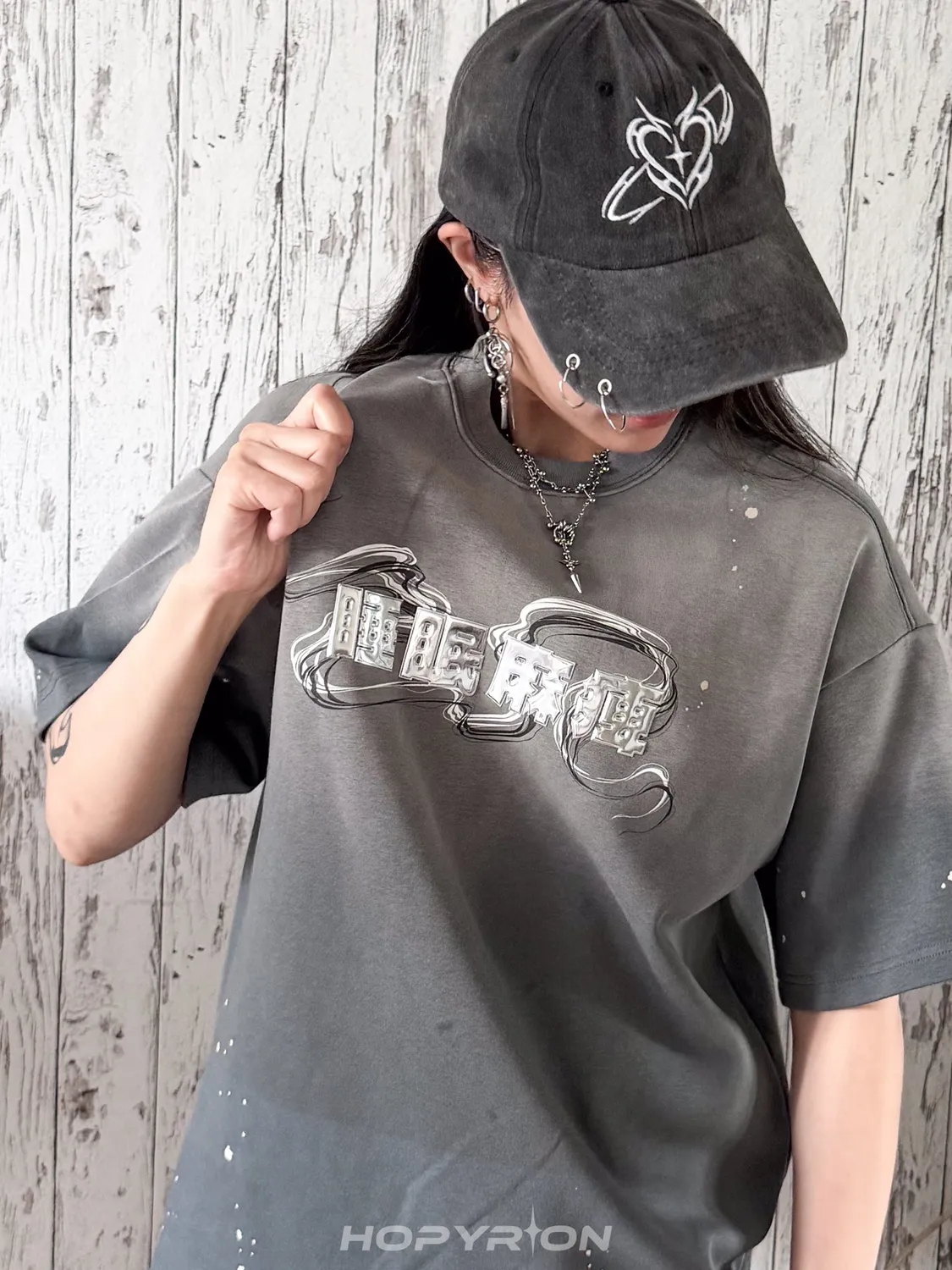 Hopyrion Sleep Paralysis t-shirt oversize metallic