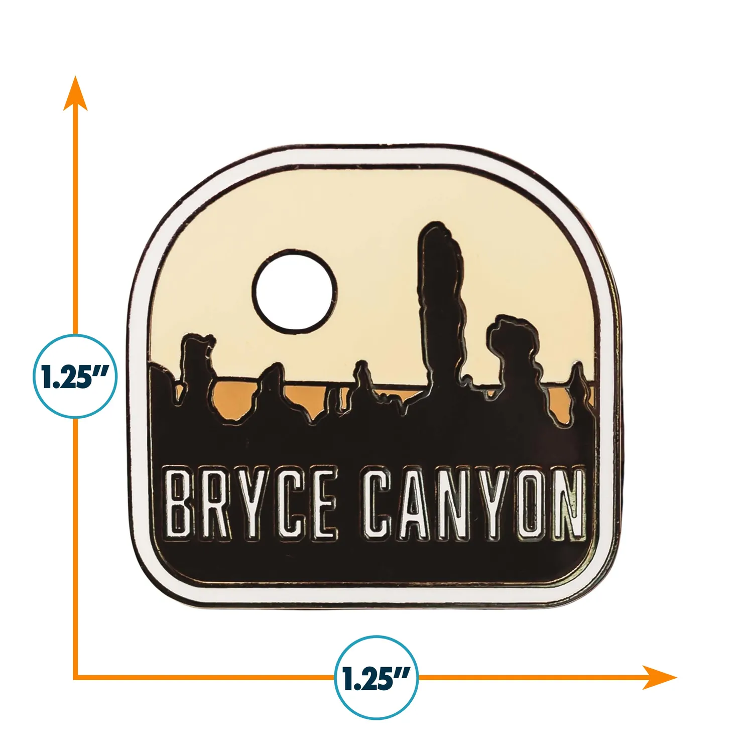 Vagabond Heart Bryce Canyon National Park pin 32 mm hoodoos