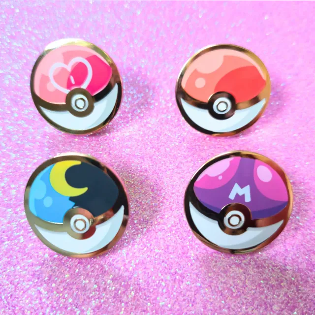 Appleminte Pokeball Mini Pins hård emalje 1 tomme