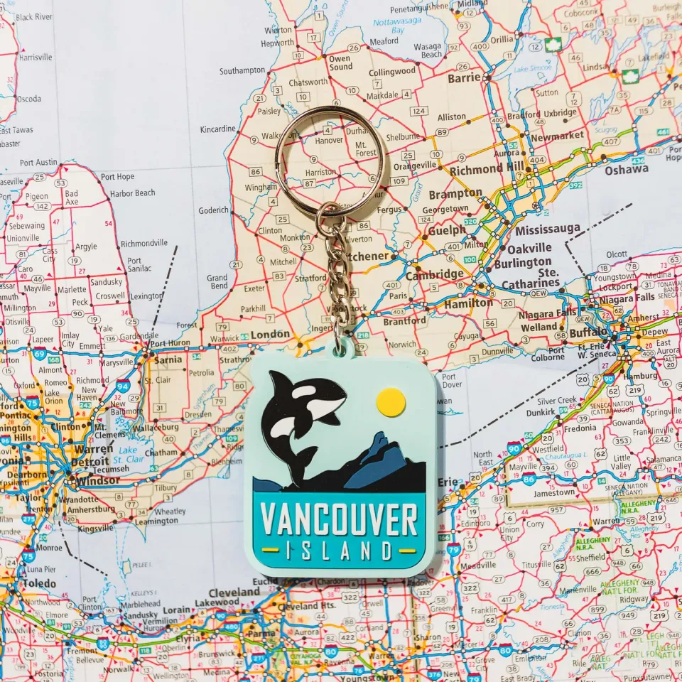Vagabond Heart Vancouver Island nøglering PVC