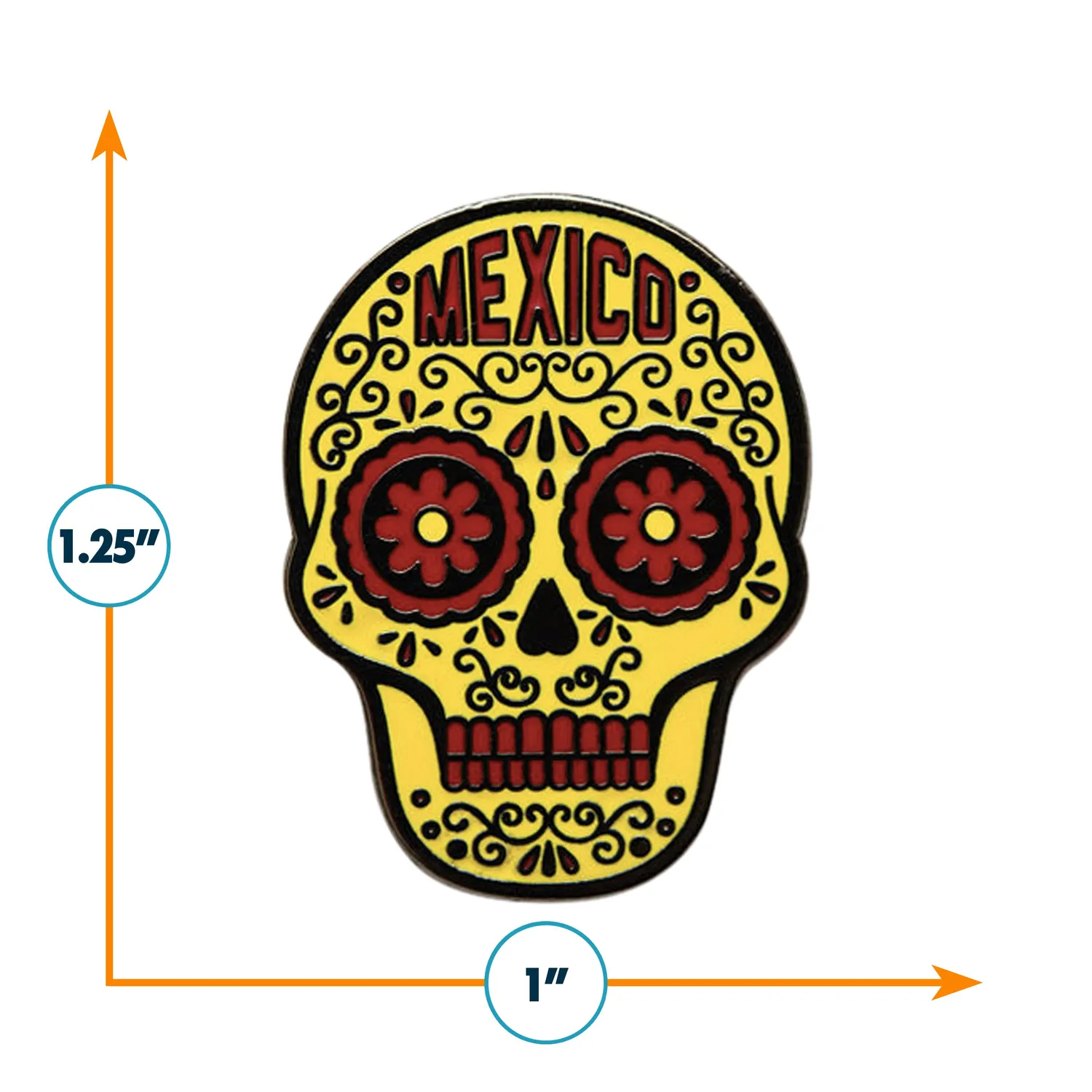 Vagabond Heart Mexico pin emaljenål sugar skull