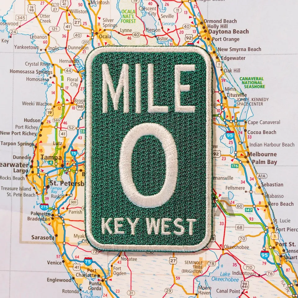 Vagabond Heart Mile 0 Key West strygemærke højt