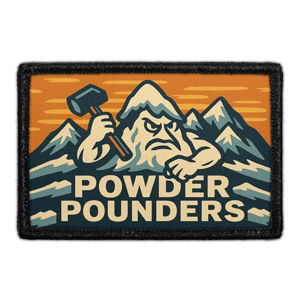 Pull Patch Powder Pounders patch med velcro skimotiv