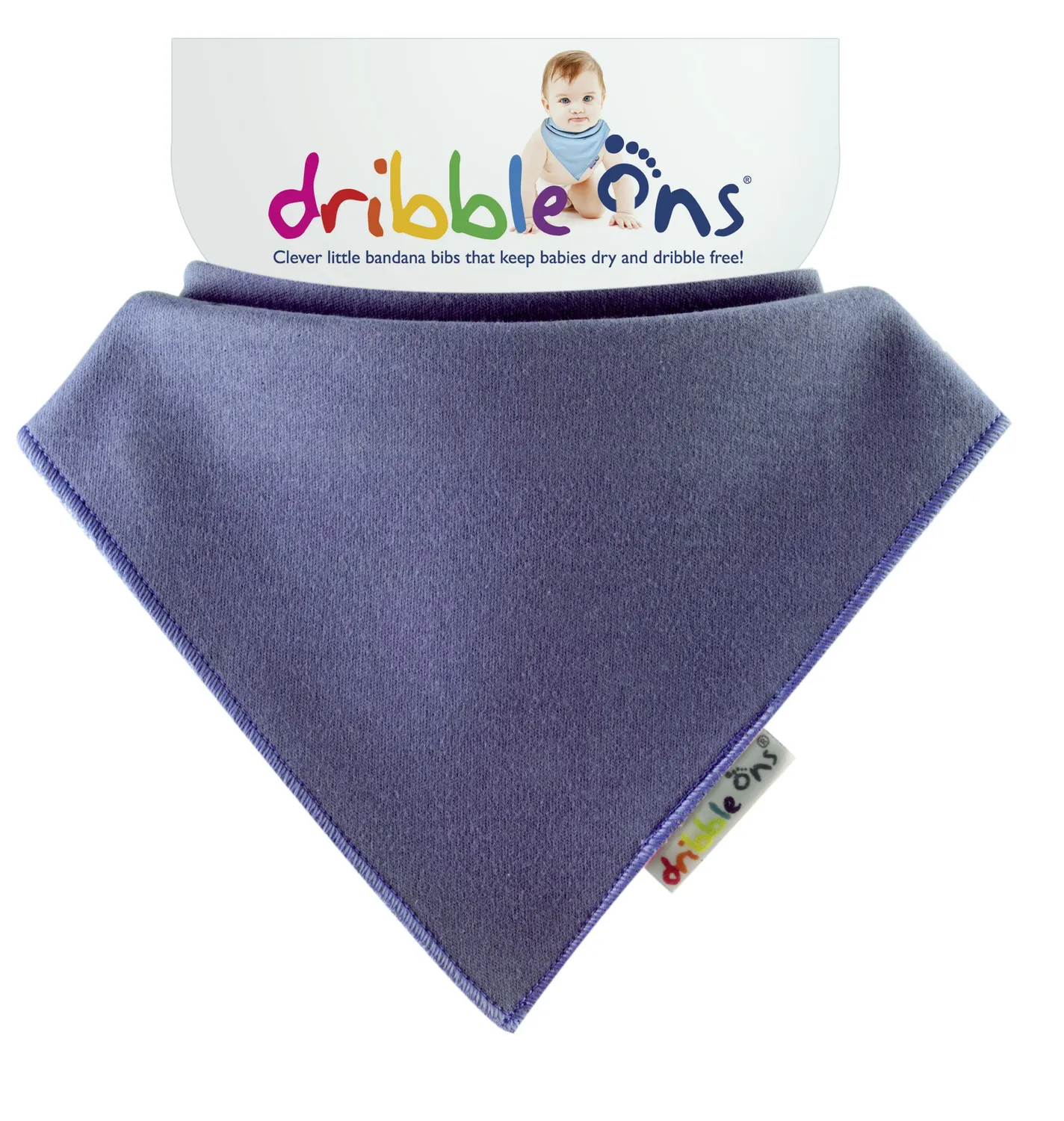 Sock Ons Dribble Ons Boys savlesmæk babyblå bandana