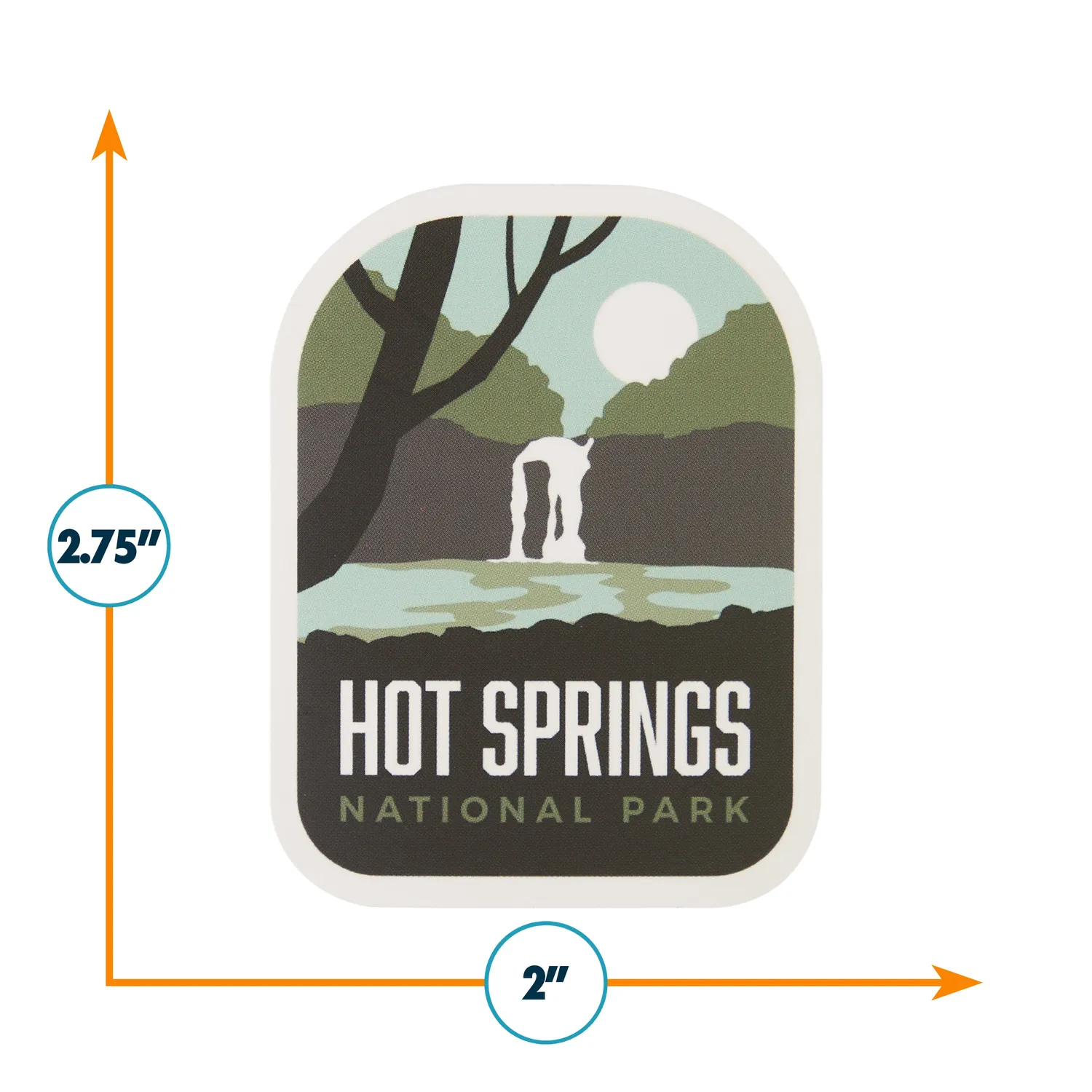 Vagabond Heart Hot Springs National Park klistermærke mat