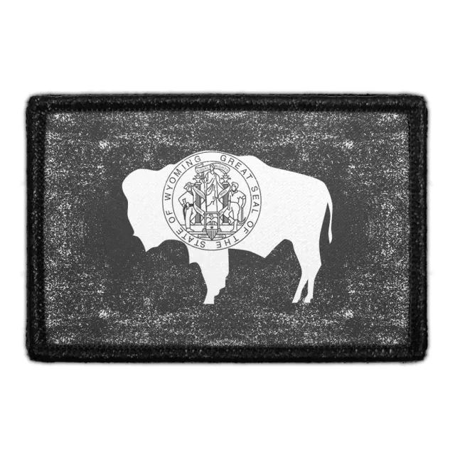 Pull Patch Wyoming State Flag patch s-hvid distressed