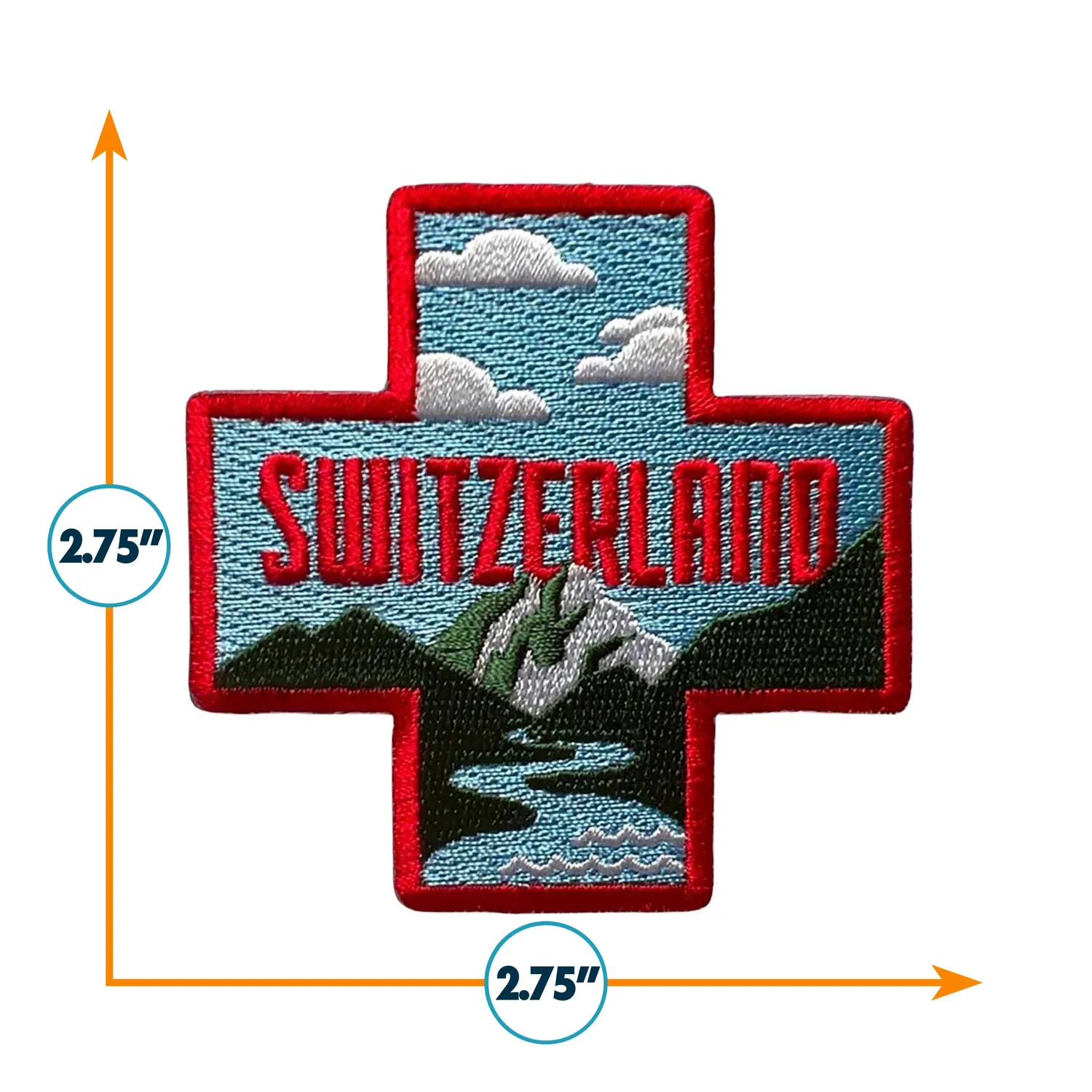 Vagabond Heart Switzerland strygemærke alper broderet