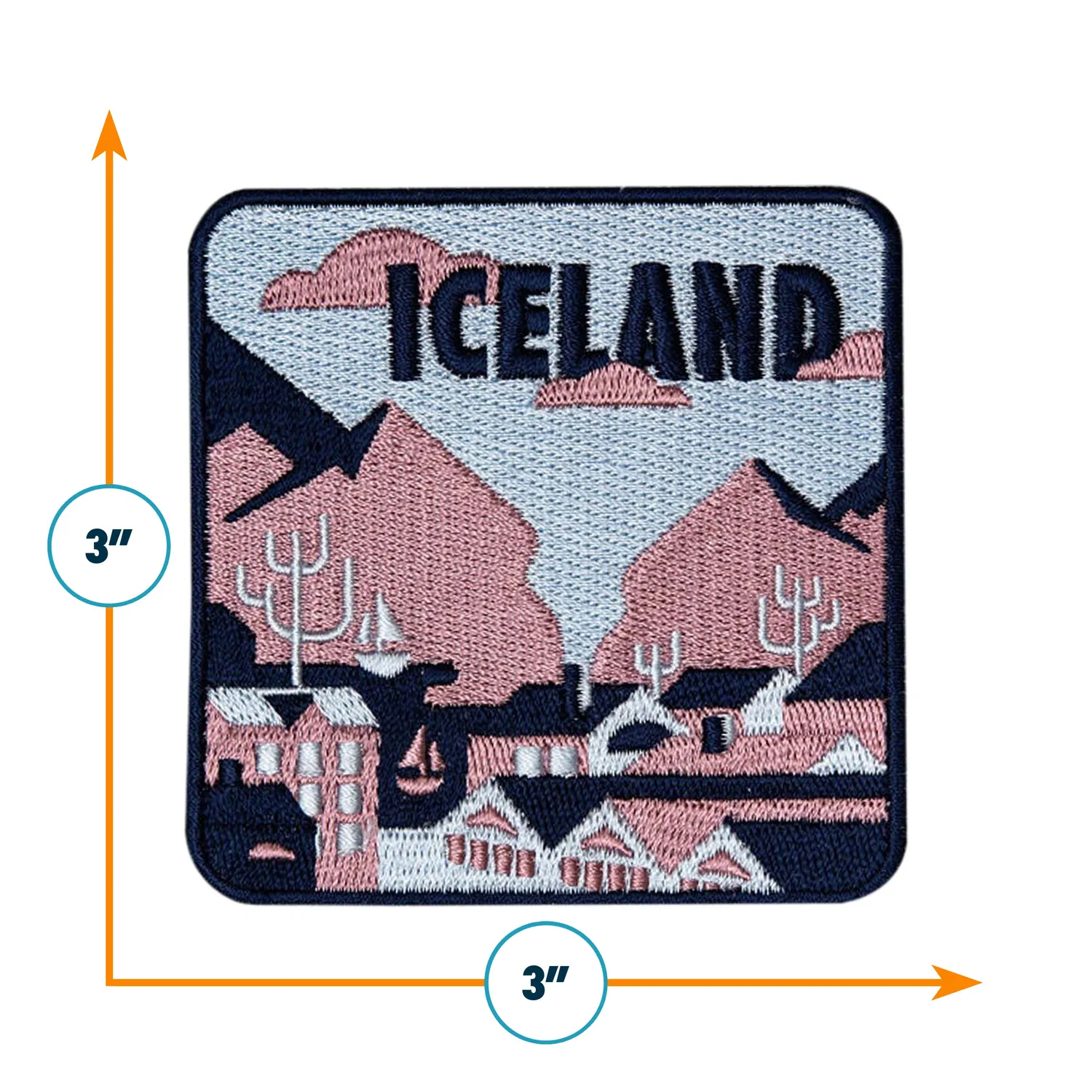 Vagabond Heart Iceland patch strygemærke 76x76 mm