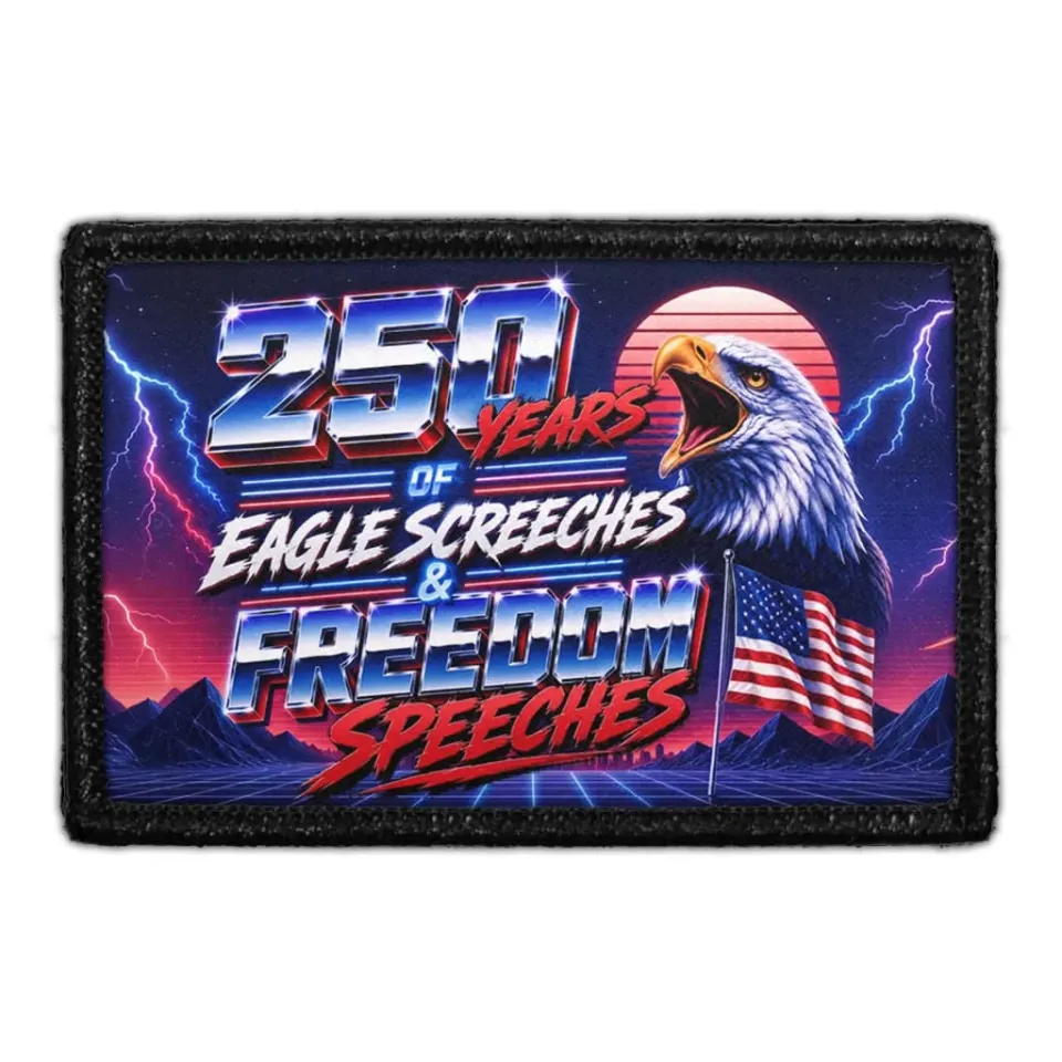 Pull Patch 250 Years Eagle Screeches patch 3x2 velcro