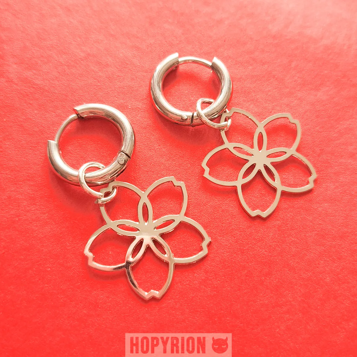Hopyrion Steel Blossom øreringe rustfrit stål
