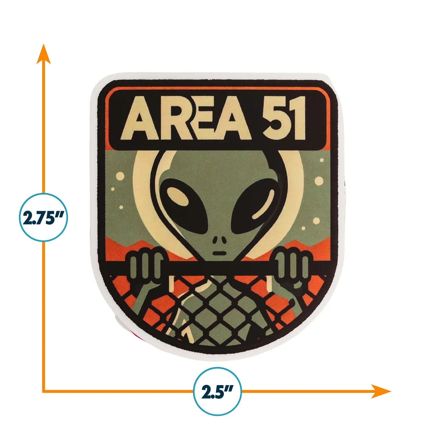 Vagabond Heart Area 51 klistermærke 1 stk alien