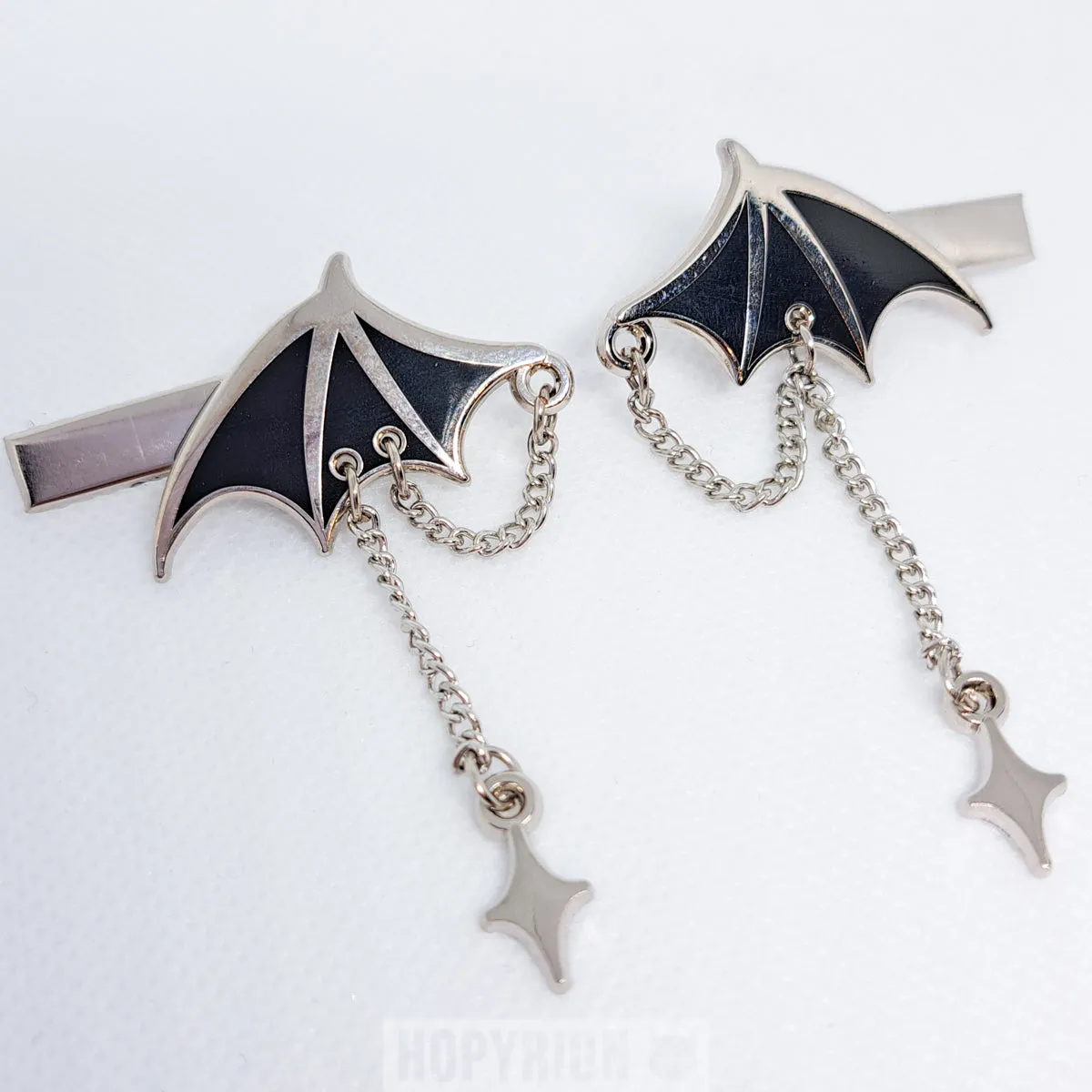 Hopyrion Devil Wings hårklips 4 cm zink