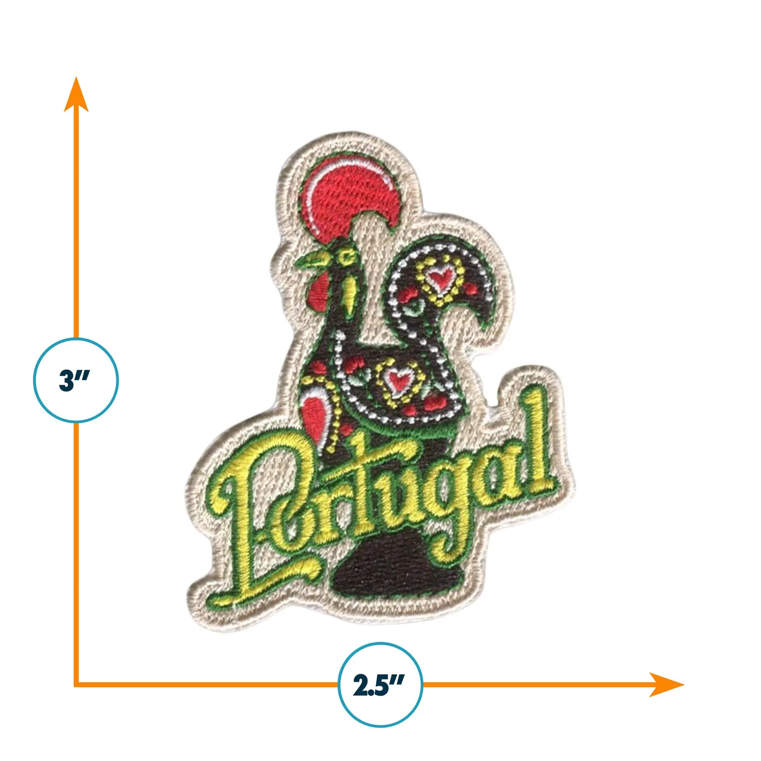 Vagabond Heart Portugal strygemærke broderet