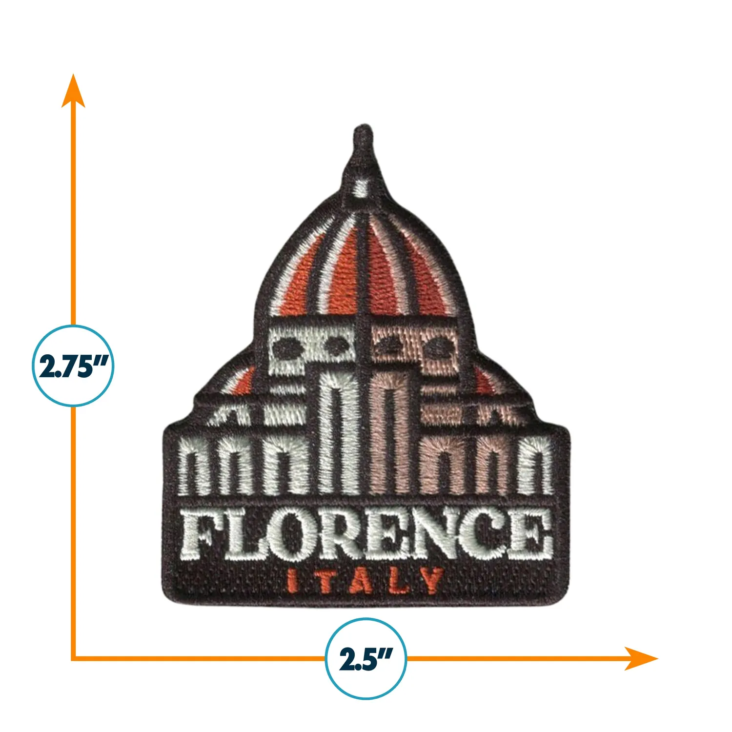 Vagabond Heart Florence Italy strygemærke 70x64 mm