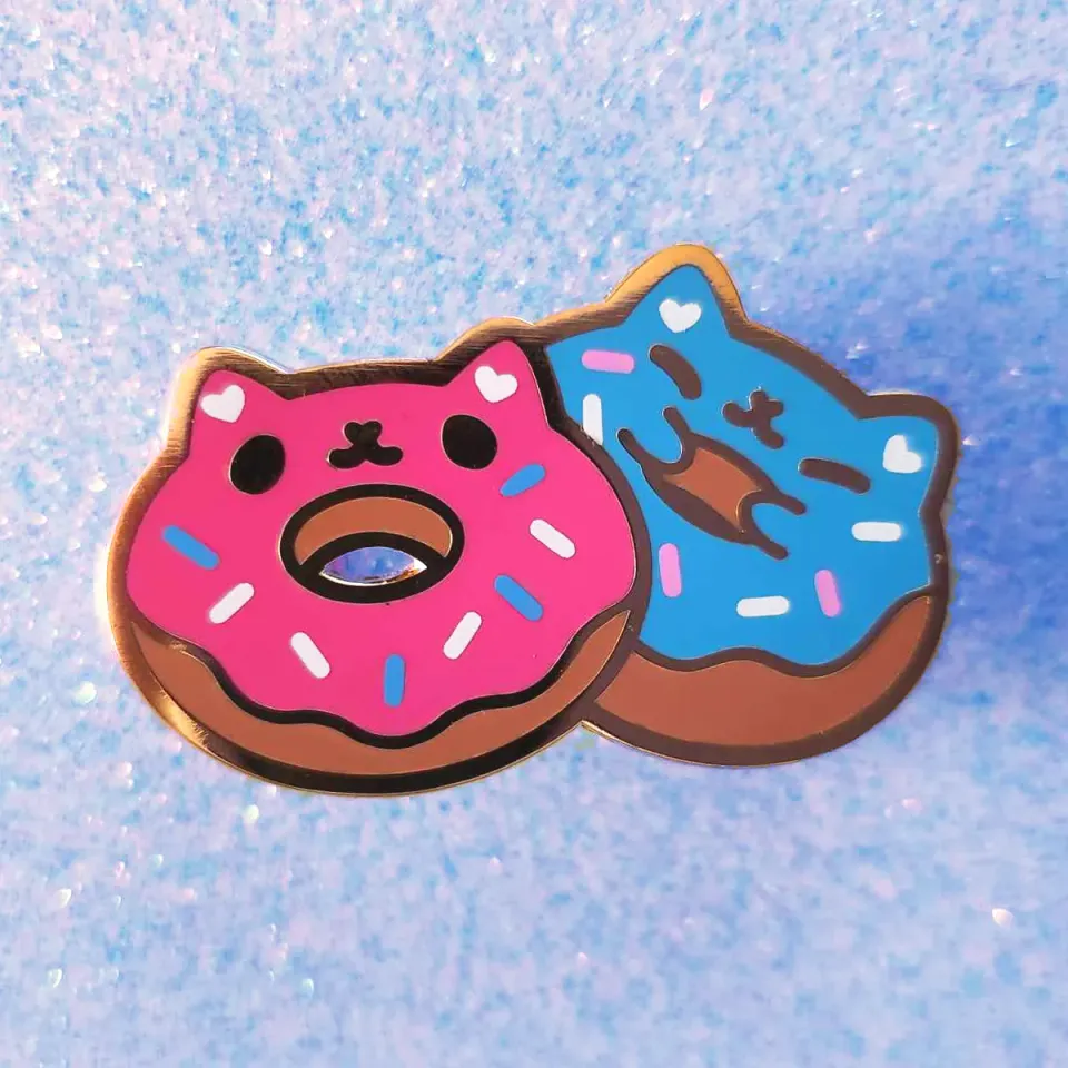 Appleminte Spurrinkle Donuts emaljepin 38mm sort