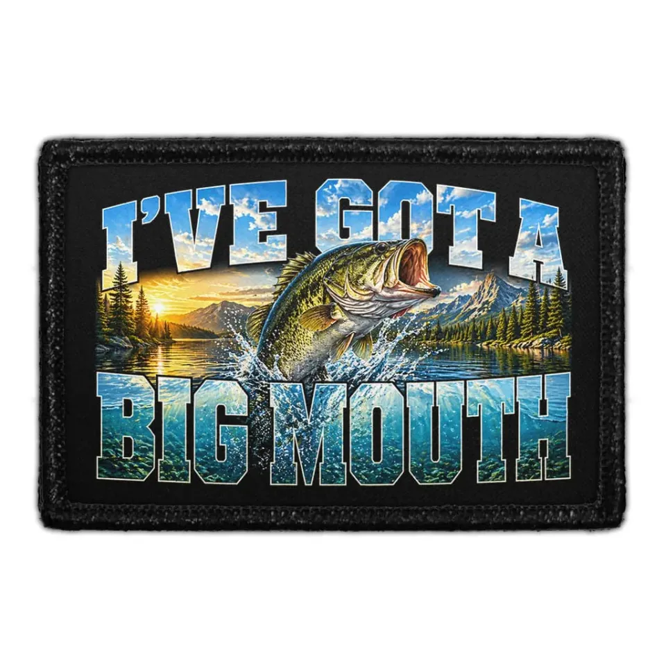 Pull Patch I’ve Got A Big Mouth fiskeri patch