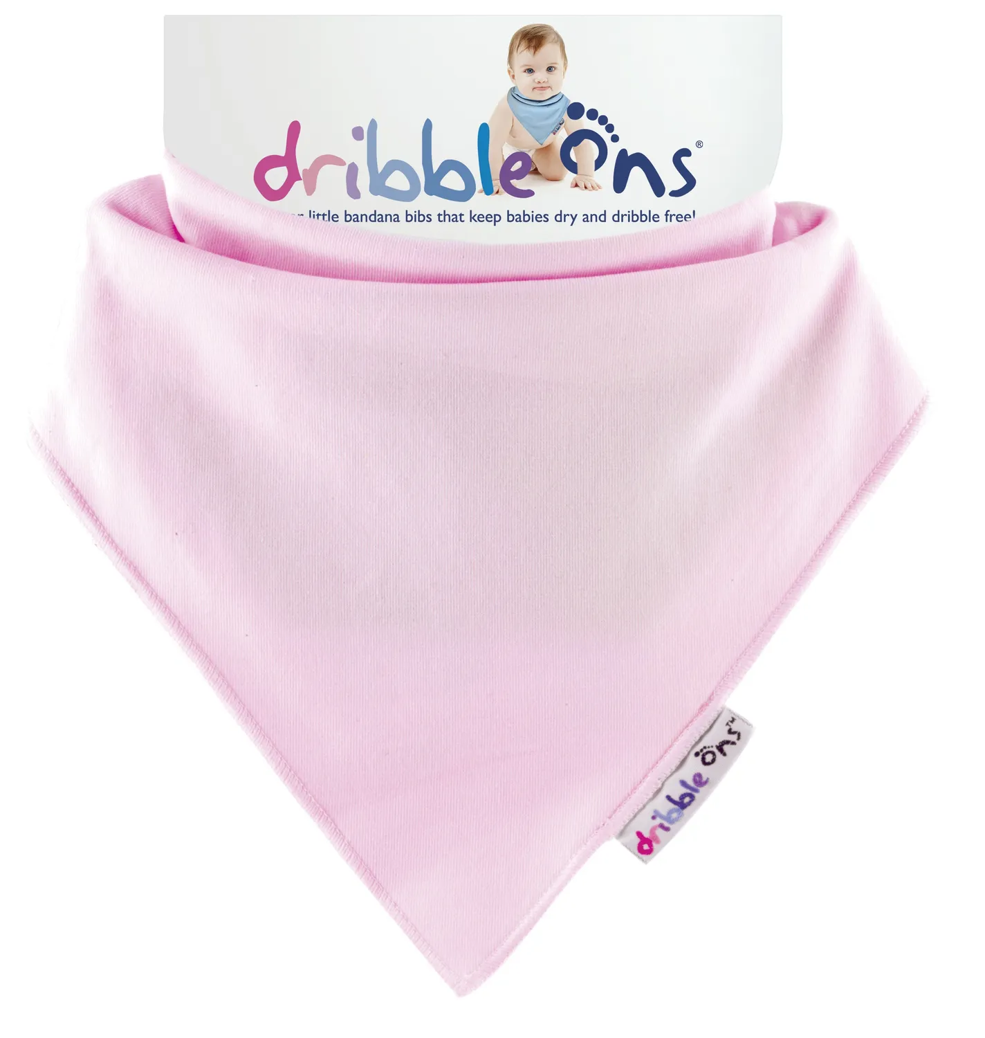Sock Ons Dribble Ons Girls savlesmæk baby pink blød