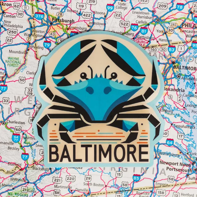 Vagabond Heart Baltimore klistermærke vejrbestandig vinyl