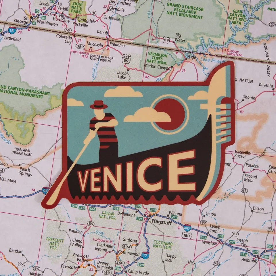 Vagabond Heart Venice vinyl klistermærke gondol