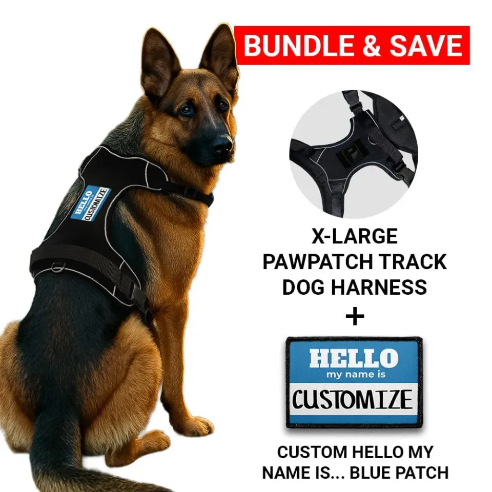 Pull Patch PawPatch Track Bundle Hello My Name hundesele Blå XL