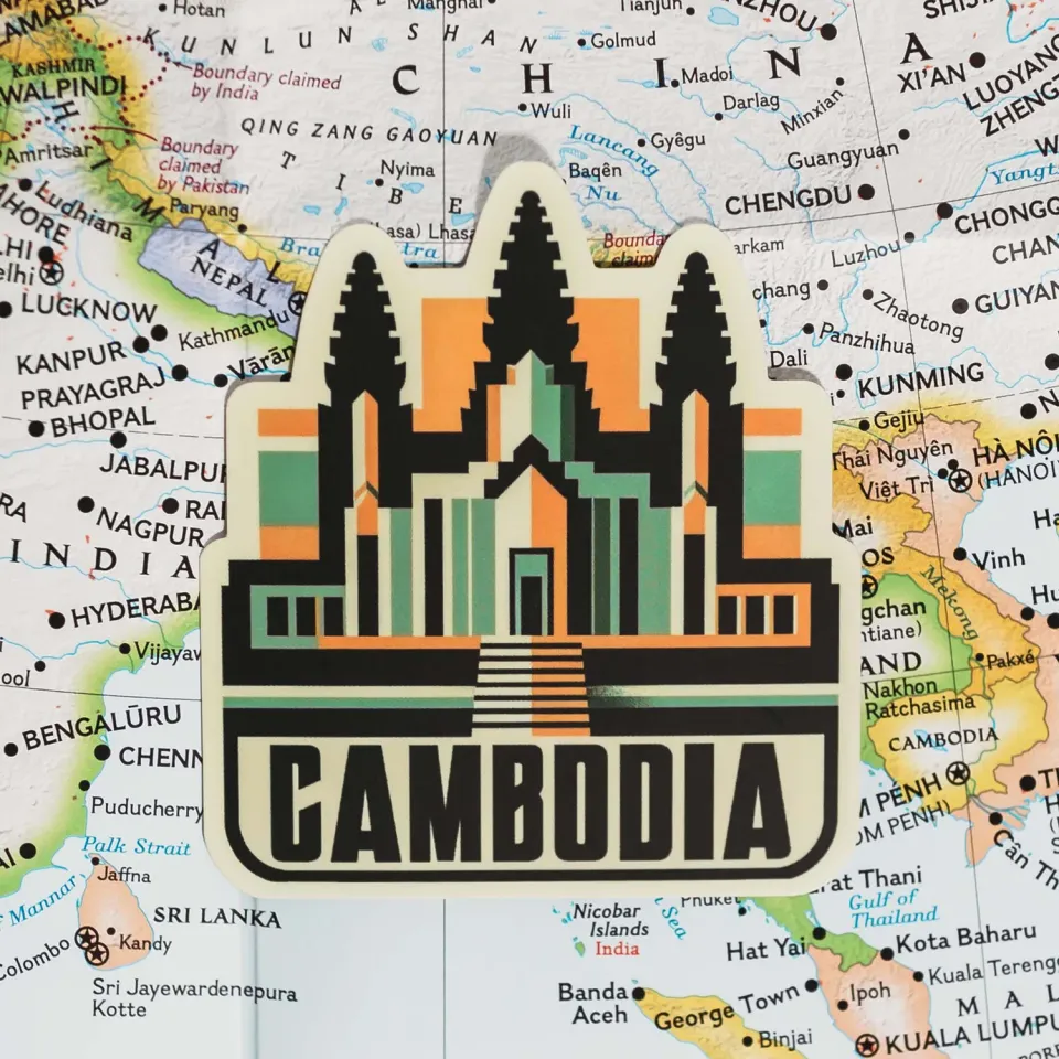 Vagabond Heart Cambodia klistermærke vinyl 70 mm