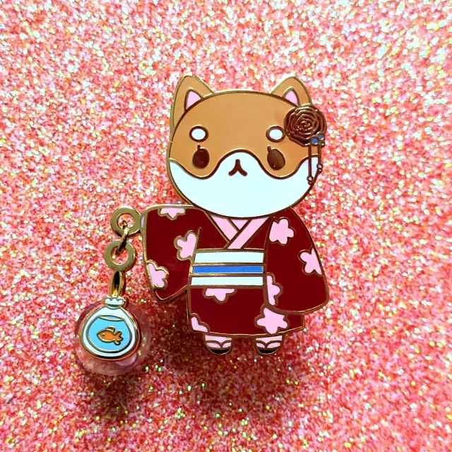 Appleminte Festival Shiba pin 3,8 cm dangling