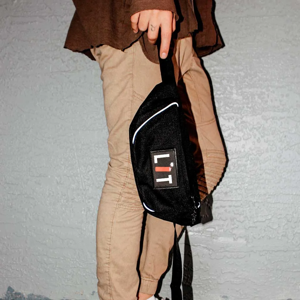 Pull Patch Fanny Pack mavebælte velcro sort crossbody
