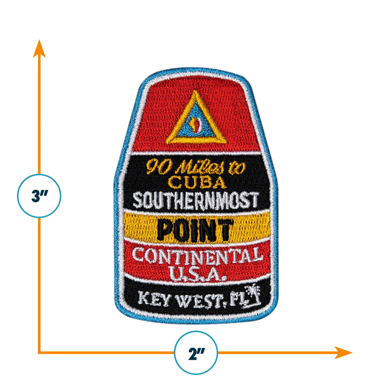 Vagabond Heart Key West Florida strygemærke – 3D broderi