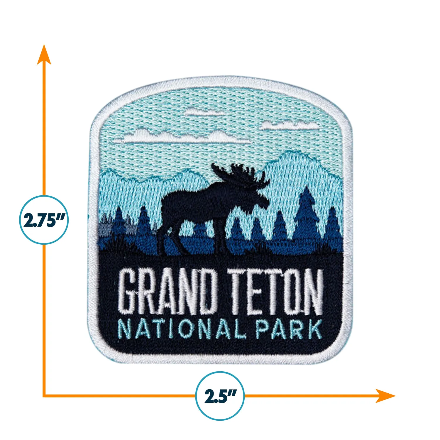 Vagabond Heart Grand Teton strygemærke 70x64 mm