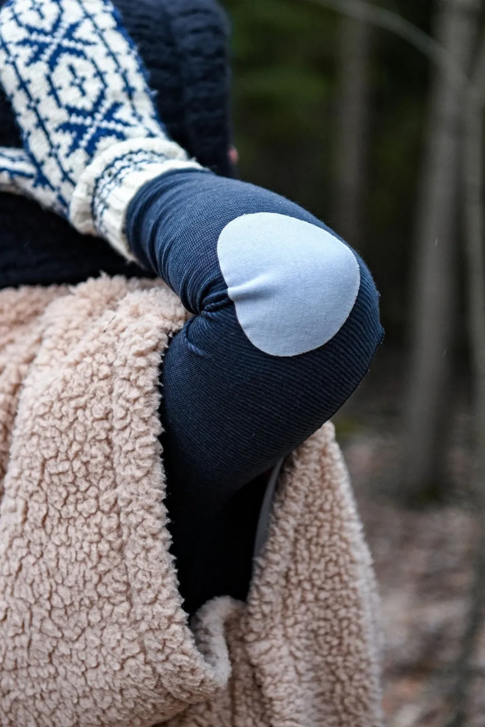 FabPatch Merino Grey strygelapper grå 4 stk uld