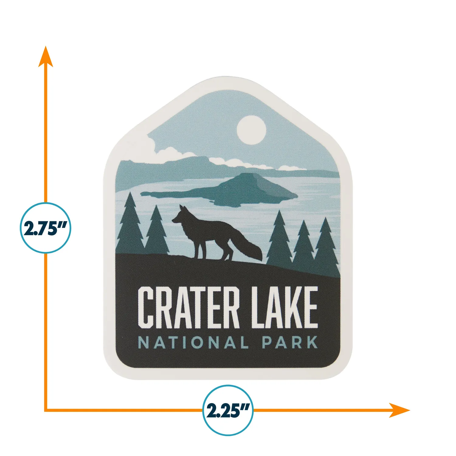 Vagabond Heart Crater Lake klistermærke vejrbestandig