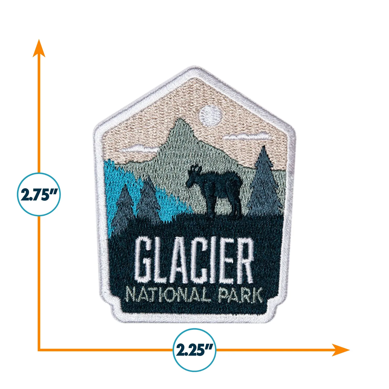 Vagabond Heart Glacier National Park strygemærke broderet