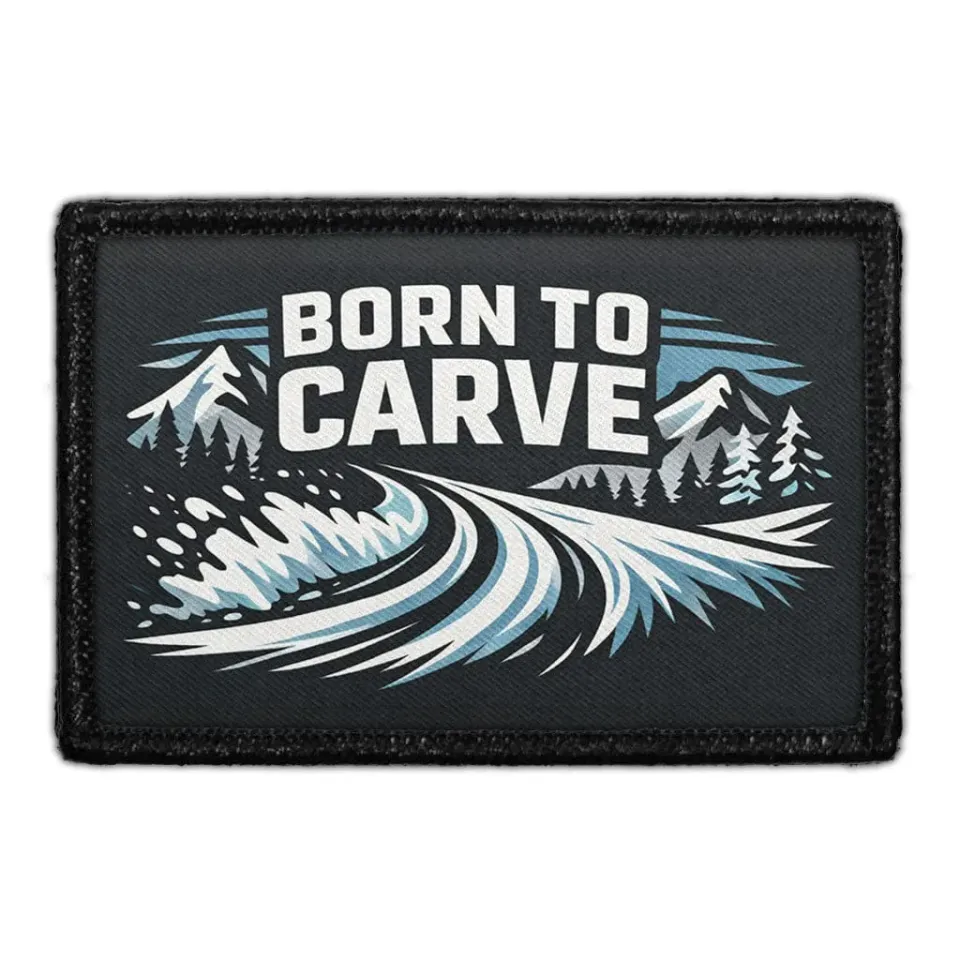 Pull Patch Born to Carve patch 3x2 ski