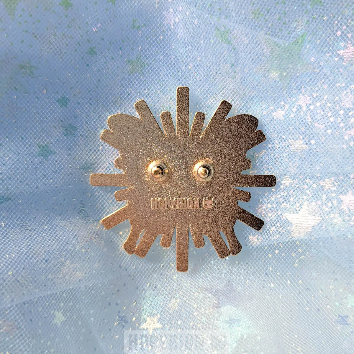 Hopyrion Sun Butterfly emaljepin guld 4 cm