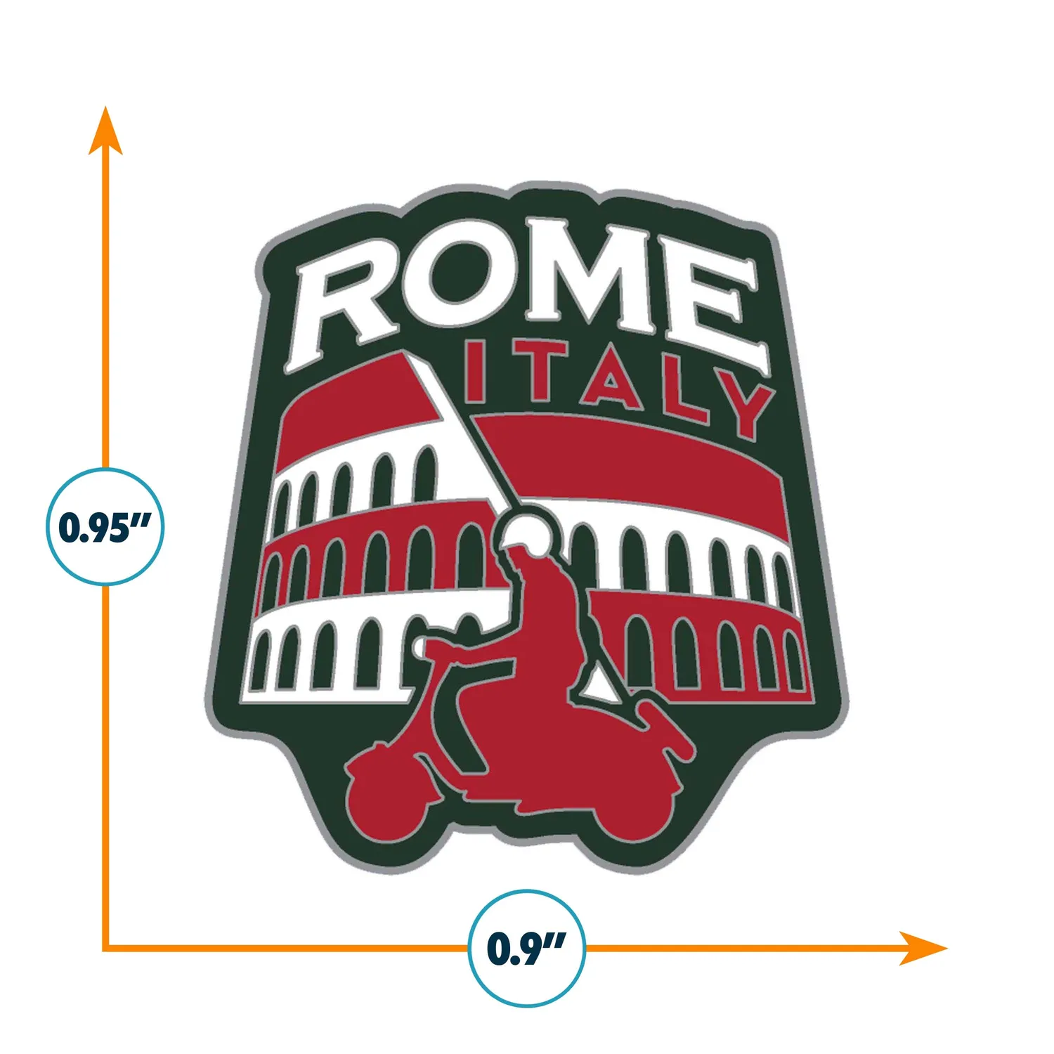 Vagabond Heart Rome Italy emaljepin hard emalje