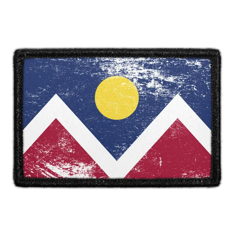 Pull Patch Denver City Flag Color Distressed patch