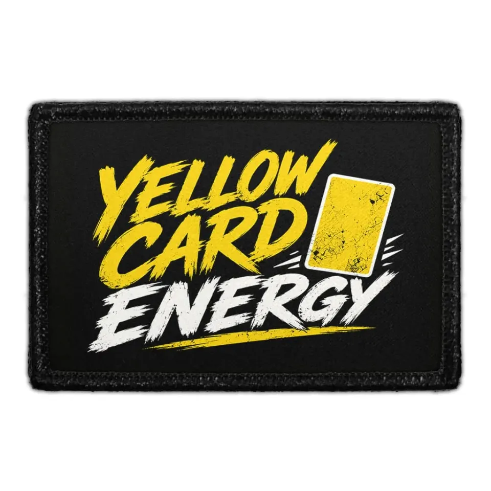 Pull Patch Yellow Card patch 3x2 velcro fodbold