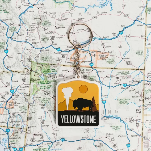 Vagabond Heart Yellowstone National Park nøglering