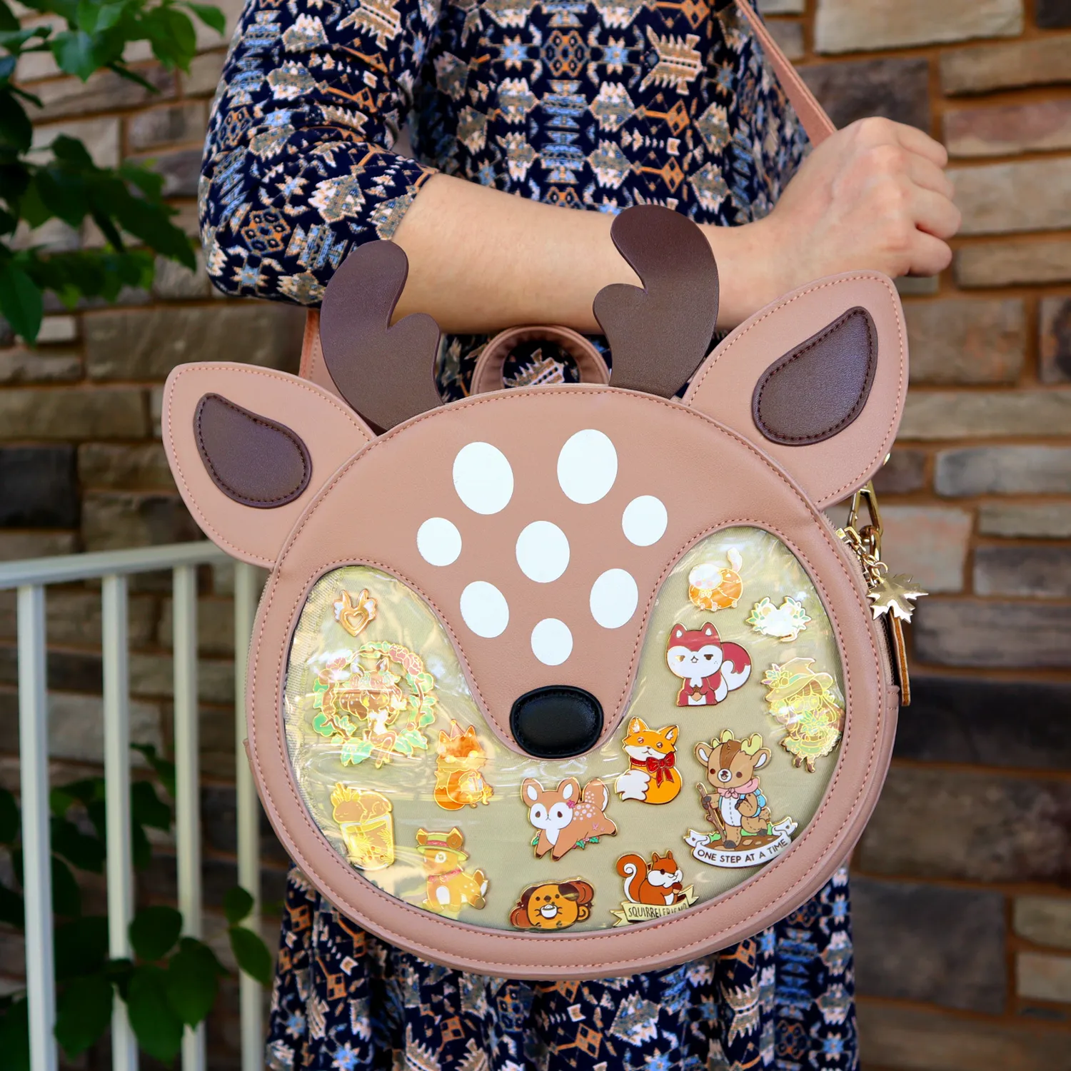 Appleminte Deer ita-taske rygsæk beige 23 cm