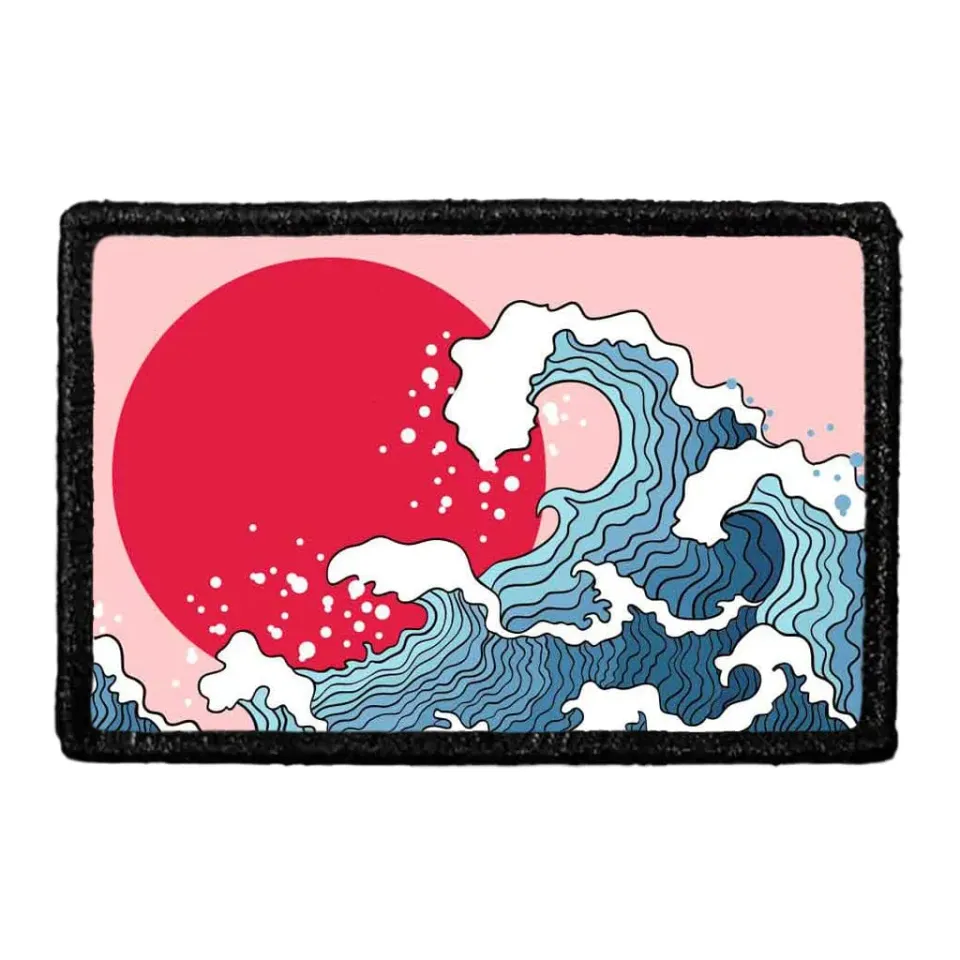Pull Patch Ukiyo Wave patch med velcro blå