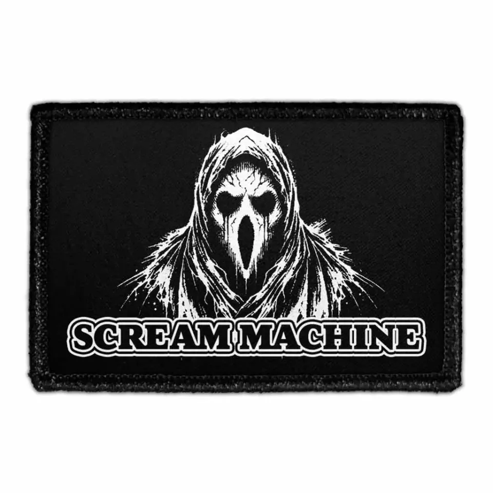 Pull Patch Scream Machine Ghost patch halloween velcro